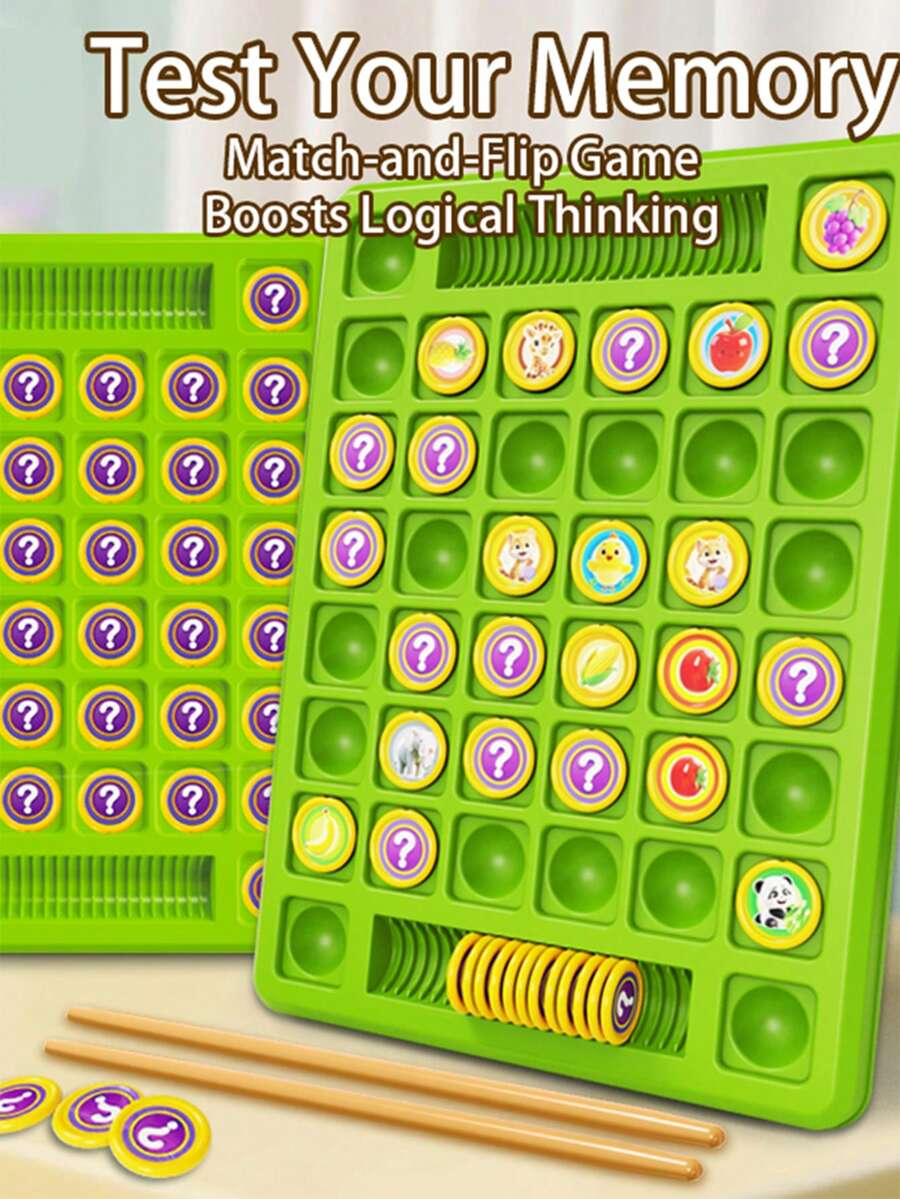 Children's Pattern Matching Flip Flop Early Education Parent-Child Interactive Desktop Mini Game, Helps Develop Kids' Memory And Observation Skills, Christmas Gift