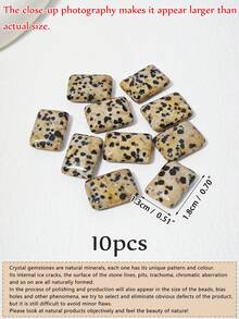 EECLYCJ 10/20 hạt đá tự nhiên hình chữ nhật 13*18mm hỗn hợp ngẫu nhiên DIY dạng hạt rời, pha lê tự nhiên, đá hình, mã não, mắt hổ, đá đốm, đá Aventurine xanh, đá thạch anh hồng, thạch anh tím, đá Sodalite nhiều màu hỗn hợp thương hiệu hòa bình may mắn năng lượng cho phụ nữ/bé gái/phụ nữ làm đồ trang sức vòng cổ vòng tay cổ điển Bohemian thủ công - 13*18mm - Xem 15