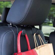 2/4PCPremium Car Rear Seat Back Hook - Heavy-Duty Multi-Functional Vehicle Organizer - Multicolor - View 3