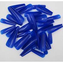 Colored Coffin Press On Nails Long Ballerina False Fake Nail Tips Full Cover Manicure Design Acrylic Nails 100pc For Women Teen FFgirls (Royal Blue){Inchcolor_nameinch:InchRoyalBlueinch} - 皇家藍 - 查看 4
