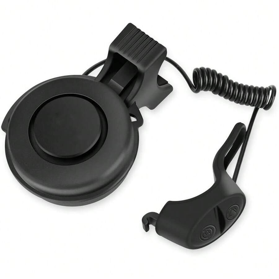 Timbre de Bicicleta Electrónico ZJchao, Negro, Montaje en Manillar, Material ABS y Policarbonato, 120 dB, Resistente al Agua y al Polvo, Batería Recargable USB, 22 - 31,8 mm - 1 - Ver 1