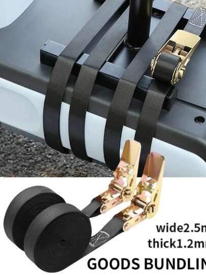 2pzs Correa Eslinga De Amarre Sujetadores C/ Matraca 2 metros 700k tensor de trinquete pequeño cinta de embalaje de carga