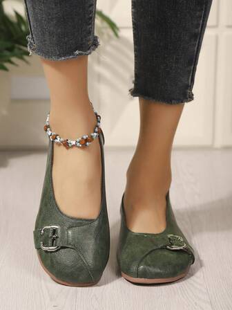 2026 Nya Casual Slip-On Loafers, Låga Runda Tån Bekväma Mångsidiga Platta Skor, Moderiktiga För Kvinnor