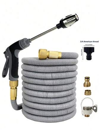 7pcs High Pressure Water Hose Car Wash Spray Nozzle Set, Universal For Europe And US