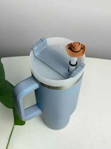 Silicone Creative Hat Straw Covers Cap - Compatible With Stanley Cup 30 40 Oz, With Pink Straw,Cute Funny Tumbler Straw Topper Accessories ,For Man & Woman Gift,Straw Tips Cover, Reusable Straw Toppers, Silicone Cartoon Cowboy Hat Straw Sleeve Caps, Decorative Straw Caps, For Party,Friends Gathering, Dustproof Straw Covers For Cup, Party Supplies, Cup Decor Accessary - 彩色 - 查看 3