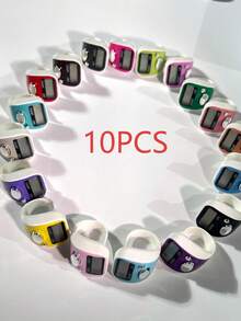 Nuovo contatore elettronico portatile, display LED ad anello elastico, mini contatore manuale, contatore per uso quotidiano di carte e imballaggi