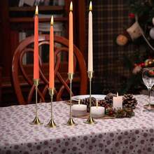 10 Inch Gradient Taper Candles,Set Of 4 Tapered Candle, Tall Candlesticks,Conical Stick Candles,Less, For Home Dinner, Party, Wedding, Halloween, Christmas (Orange Series, 10inch){Inchcolor_nameinch:InchOrangeseriesinch,Inchsize_nameinch:Inch10inchinch} - 橘色系列 - 查看 4