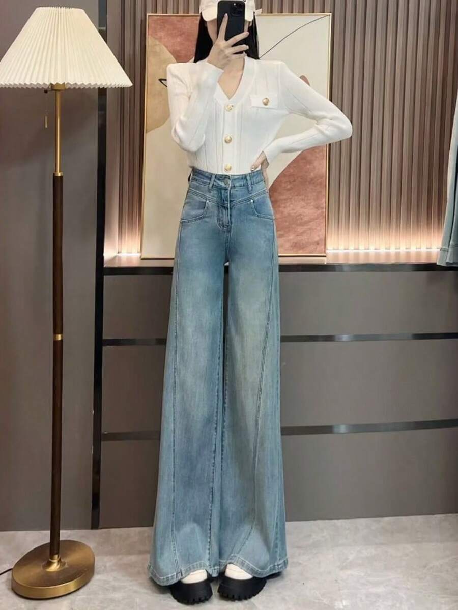Women Jeans - Light Blue - View 1