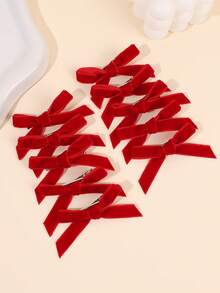 10 Stück Samt Haarschleifen für Mädchen als Valentinstag Geschenke, Mädchen Haarschmuck