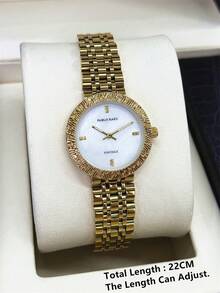 Pablo Raez 1 pezzo Orologio da donna di lusso in oro 18K, gioiello di moda, orologio da polso blu, accessori in acciaio inossidabile, movimento al quarzo, colore dorato IPG antiossidante, orologio da abito - Tagli Unica - Visualizzare 9