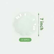 10pcs/20pcs/40pcs/50pcs,Green Fan-Shaped Gradient Green Paper Plate 7-Inch Disposable Decorative Dinner Plate Dessert Plate, Suitable For Valentine's Day, Wedding, Bridal Shower, Christmas Party Supplies (Green) - Green - View 14