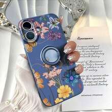 [Teléfono] Soporte de anillo de silicona, TPU antigolpes con agarre giratorio de 360°, cobertura total para phone 12, 13, 14, 15 y 16 (incluidos Pro/Pro/Plus). Colores: negro, blanco y azul. - Multicolor - Ver 3