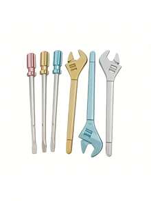 5pcs/3pcs/1pc Creative Tool-Shaped Neutral Pens, Student Stationery Prizes & Gifts, Colors And Styles Shown Are For Illustration Purposes Only, Actual Colors May Vary Slightly Due To Possible Light Scratches
