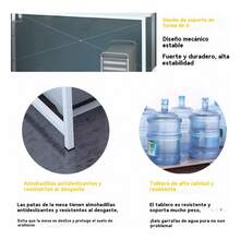 Escritorio Oficina Madera Negro 1.2m-ideal Para Pc Y Trabajo - Negro - Ver 7