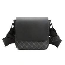 1pc Peach Tree Men's Messenger Bag, PU Leather Flap Crossbody Shoulder Bag, Casual Versatile Daily Use Small Square Bag Pouch - Multicolor - View 15