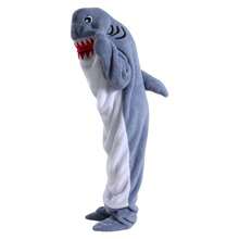 Shark Blanket Hoodie , Soft Flannel Whale Wearable Sleeping Bag, Machine Washable, Perfect For Birthdays, Parties, And Home Relaxation, Party Costume Animal Theme Blanket Plush Fabric, Dolphin Blanket - Multicolor - View 8