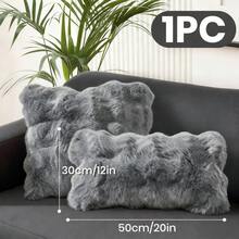 1个纯色蓬松抱枕套，多种颜色可选，毛绒表面，拉链封口，不含枕芯，适用于12x20/16x16/18x18英寸枕芯，可机洗，秋季装饰，房间装饰，返校季，学习用品 - 彩色 - 查看 10