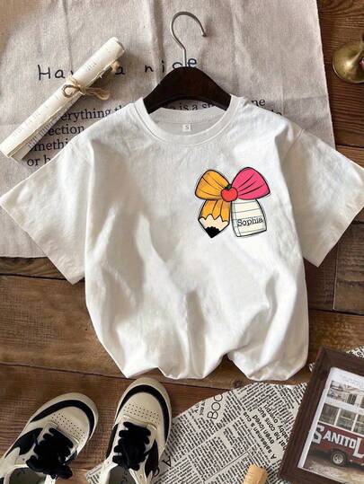 Camiseta Personalizable de Agradecimiento para Maestros - Regalo Personalizado para Maestros de Jardín de Infancia con Diseño "Bendito", Camiseta Blanca Casual de Cuello Redondo para Educadores, Regalos de Agradecimiento para Maestros Camisetas de Alta Calidad para Ropa Casual de Mujeres