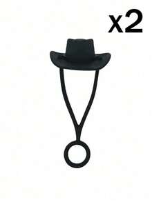 Silicone Creative Hat Straw Covers Cap - Compatible With Stanley Cup 30 40 Oz, With Pink Straw,Cute Funny Tumbler Straw Topper Accessories ,For Man & Woman Gift,Straw Tips Cover, Reusable Straw Toppers, Silicone Cartoon Cowboy Hat Straw Sleeve Caps, Decorative Straw Caps, For Party,Friends Gathering, Dustproof Straw Covers For Cup, Party Supplies, Cup Decor Accessary - 彩色 - 查看 15