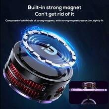 MEMO品牌磁吸式手机散热器，CX08 AI型号，通用手机散热器，带可拆卸手柄，AI智能温控，便携式RGB散热风扇，兼容/安卓/平板电脑/iPad（适用机型： 12及以上） - 彩色 - 查看 10