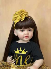 55cm Soft Vinyl Full Body Reborn Girl Baby Can Stand Doll , 22inch Lifelike Princess Toddler Newborn Art Bebe Birthday Christmas Gifts For Child - Negro - Ver 6