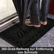 Yimobra Felpudo Exterior 75 x 43 cm Antideslizante Resistente a la Intemperie Lavable Felpudo para Puerta de casa y Entrada Color Negro - 26x15Rectangular - Ver 4