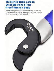 1pc Adjustable Wrench, Multi-Function Open-End Wrench, One Wrench Replaces Many, Labor-Saving Wrench - Multicolor - View 5