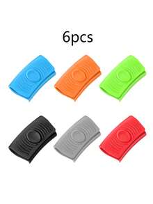 2个装硅胶锅柄套，耐高温耐磨锅柄套，锅柄隔热套，锅盖/平底锅防滑套，煎锅/平底锅硅胶隔热手柄套，防滑锅柄套，防止烫伤，适用于锅和炒锅的耐热手柄套，锅柄隔热套，通用厨房炊具替换装