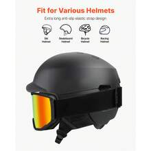 Ski Goggles, Cylindrical Lens With Orange Revo Coating, OTG Anti Fog Snow Goggles For Men Women Youth, TPU Frame & Ventilation Structure, Suitable For Skiing, Skating, Snowboarding, Cycling - framed black cylinder orange - 查看 6