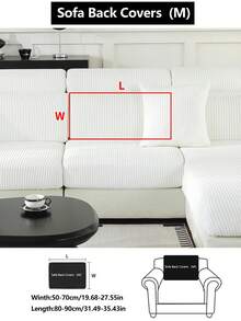 1件装弹力加厚保暖沙发套，防滑全包覆式沙发座套，四季皆宜，加厚面料，可机洗，防尘，宠物友好，装饰性沙发保护套，适用于卧室、办公室、客厅组合式沙发和L型沙发，1/2/3/4人座。 - 白色 - 查看 19
