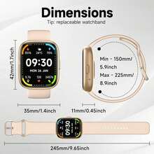 1.83" Unisex Smart Watch With Call Function, Sleep & Heart Rate Tracking, Remote Camera & Music Control, Compatible With IOS & Android, IP68 Waterproof, 100+ Sports Modes, Over 30 Days Battery Life - Multicolor - View 5