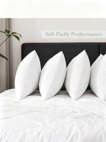 2个装硅胶填充装饰枕芯 – 30x50厘米（250克）/ 40x40厘米（290克）/ 45x45厘米（400克）/ 60x60厘米（710克） – 柔软Tela面料，持久耐用且卫生的填充物 – 土耳其制造 - 白色 - 查看 4