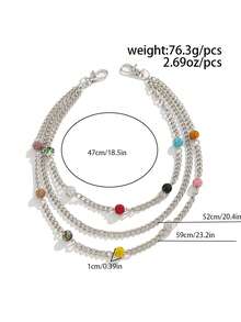 1 pieza Cadena de pantalón de cristal colorida, elegante y minimalista de estilo retro, correa diagonal punk y hip hop para hombres, para decoración de pantalones, adecuada para festivales de música, bodas, inauguraciones escolares y moda callejera en otoño/invierno