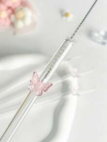 1/2/4/6/8 Piezas Conjunto de Pajitas de Vidrio Reutilizables con Decoración de Corazón Rosa, Pajitas de Vidrio Curvas Claras y Lindas con Cepillo de Limpieza, para Vasos de Agua, Accesorios de Cocina, Decoración de Pajitas, Bebidas Frías, Leche, Té, Café, Batidos, Cocinas, Restaurantes, Fiestas de Cócteles, Regreso a Clases, Regalos Divertidos para Novias/Novios, Padres, Amigos, Suministros Navideños, Año Nuevo, Día de San Valentín. - Rosa D - Ver 3