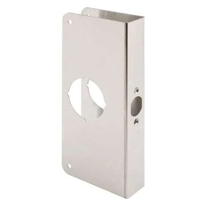 Line U 9587 Stainless Steel Lock And Door Reinforcement Plate For 1-3/8 In. Thick Doors, Stainless Steel Finish (Single Pack){Inchsize_nameinch:Inch1-3/8in.Inch,Inchcolor_nameinch:InchStainlessSteelinch}