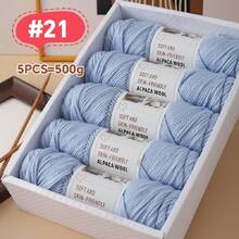 5pcs/Pack Chunky Knitting Yarn, Alpaca Knitted Blend, Handmade Sweater, Scarf, Jacket Knitting Supplies - 5-pack - View 20