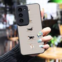 Funda de Teléfono de Silicona Mate con Diseño de Perro de la Serie  Galaxy, Cubierta Protectora Suave a Prueba de Golpes, Superficie Mate de Moda, Adecuada para S24 Ultra, S23 Plus, S22, S21, S20 FE, S10, A72, A54 5G, A53, A52, A52S, A15, A14, A13, A12, A22, A21S, A51, A33, A32, A23 - Protección de Moda para Chicos, Chicas, Hombres - Colores mixtos - Ver 7