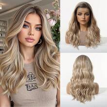 13*4 HD Lace Wig Fashion And Halloween Wacky 16-Inch Long Curly Hair 13*4 HD Lace Area Without Bangs Heat-Resistant Synthetic Hair,For Daily Wear, Parties, Halloween & Cosplay