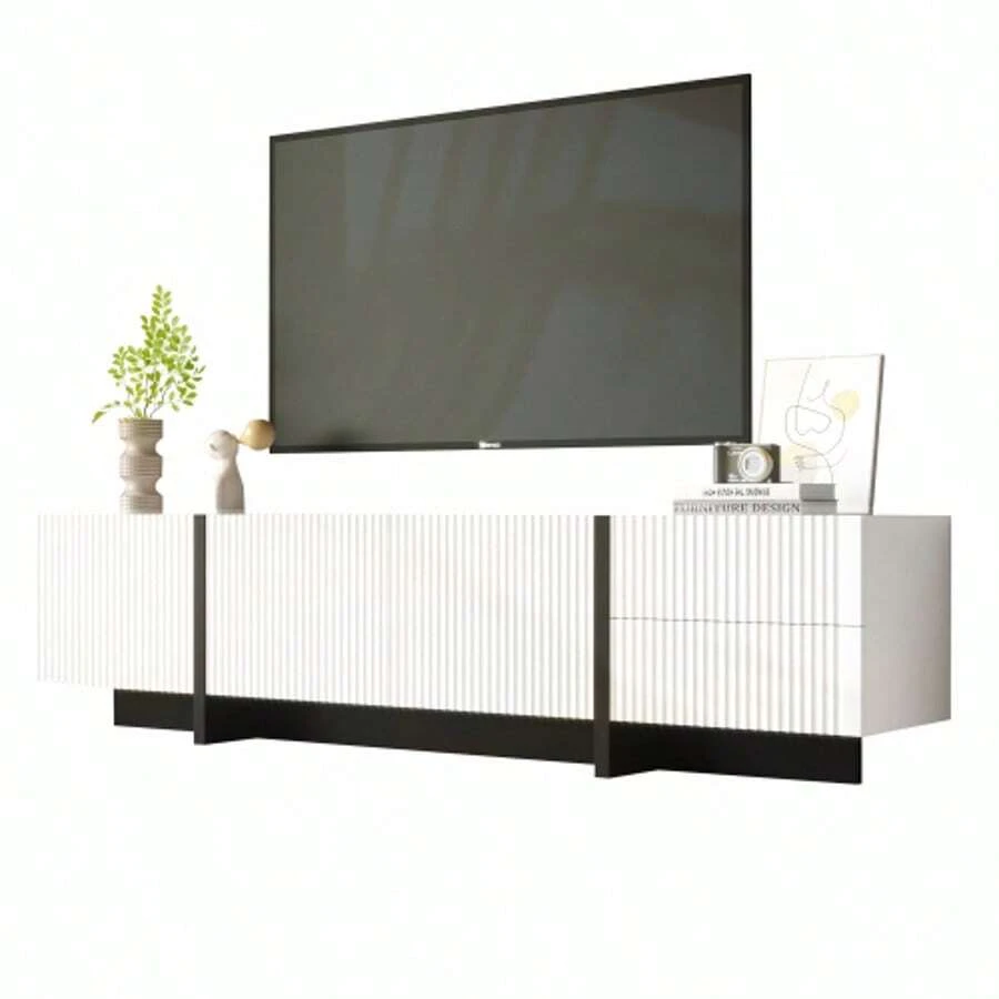 Television Stands & Entertainment Centers - Black White - View 1