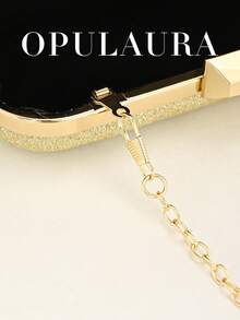 Bolso de mano de lujo para mujer OpulAura, con caja mini brillante con diamantes de imitación en color dorado, bolso de noche con brillo para ocasiones formales, bolso de fiesta/boda/gala de moda con cadena