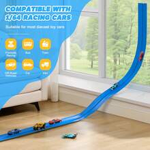 15 Ft Flexible Race Track For Kids: Car Ramp Toy For Toddlers 1-3 & Monster Truck - Red - View 10