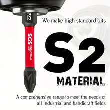 Set de 15 piezas de brocas de destornillador cruzado PZ2 de acero S2 de 2"-50mm, juego de brocas de destornillador de impacto con elegante caja de almacenamiento, kit industrial de brocas de destornillador - Multicolor - Ver 9