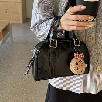 韩版复古保龄球包 PU材质 韩版时尚波士顿手提包 斜挎包 时尚休闲单肩包