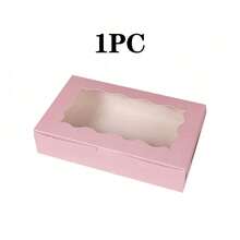 1/3/15pcs - Cookies & Pastries Boxes With Clear Window, Size: 7 X 4.3 X 1.5 Inches, Kraft Paper Material, Premium Baked Goods Gift Boxes For Desserts, Weddings, Parties, Christmas, Birthdays - Multicolor - View 12