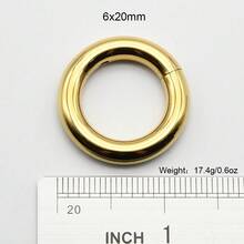 1 Piece Large Gauge Septum Clicker 10mm-2mm 12G Round Smooth 316L Stainless Steel Earplugs Piercing Single Hinged Clicker Segment Hoop Ring Big Nose Piercing Punk Ear Expander Septum Piercing Segment Clicker Rings Earweight Body Jewelry - Gold Nose Ring - View 36