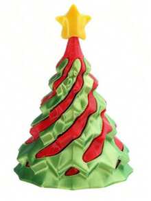 1pc 2025 New 3D Printed Spinning Christmas Tree Fidget Toy, Colorful Christmas Tree Shaped , Home Decor, Stress Relief Toy, Creative Craft, Perfect Gift For Birthday, Christmas, Halloween - Multicolor - View 15