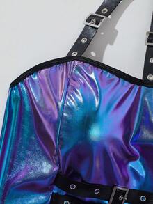 Set de 2 piezas Body con falda, conjunto de ropa de dormir para mujer, conjunto de pijama elegante y grácil, conjunto de lencería sexy, conjunto de ropa interior para mujer, moldeable, conjunto de ropa para dama - Multicolor - Ver 4