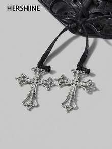 Hershine 1 pezzo Cintura vita da donna con decorazione a croce e occhielli, adatta per yoga quotidiano e modellatura, cintura corpetto vintage. Adatta per circonferenza busto sotto il seno delle donne, cintura vita in PU aderente - nero - Visualizzare 4