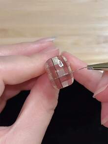 1支双头美甲拉线笔，适用于绘制长线条、细节和精细图案，可用于美甲勾线、UV凝胶指甲油绘画等。 - 彩色 - 查看 3