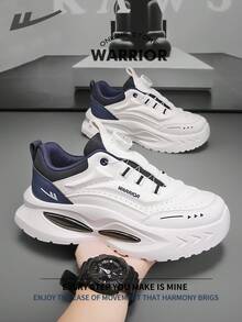 Warrior Comfortable Street Style Thick Soled Men's Shoes Autumn And Winter Comfortable Running Shoes Modest Style Casual Yet Sleek Sneakers Applicable Throughout The Year Wear-Resisting All-Day Wear Training Sneakers